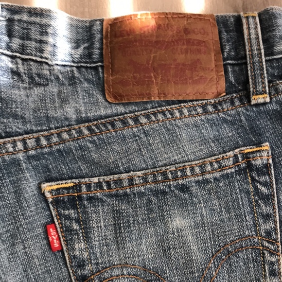 Vintage | Levi’s 514 Studded Slim Straight Jeans Short Blue Size W30 L30 - Picture 10 of 16